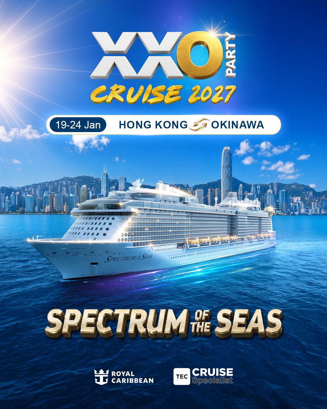 XXO Party Cruise 2027 Hong Kong Okinawa pricing